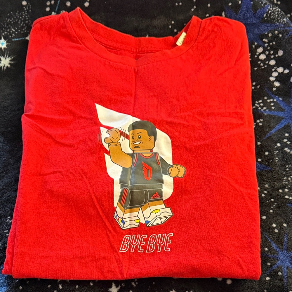 adidas x Lego Red Kids Tee with Graphic Print